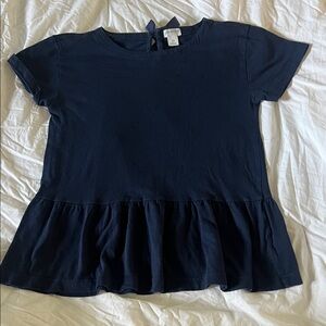 Crewcuts Navy Peplum Tee
